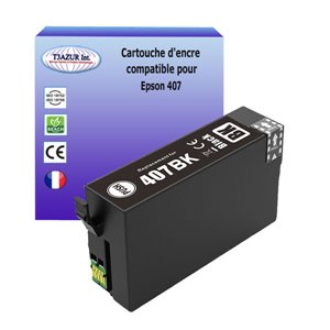 T3AZUR - Cartouche compatible Epson 407 XL (C13T07U140) - Noire - 2 600 pages