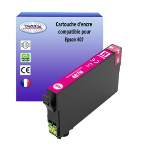 T3AZUR - Cartouche compatible Epson 407 XL (C13T07U340)  - Magenta - 1 900 pages