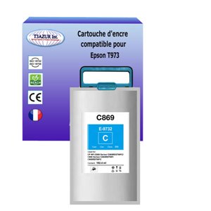 Cartouche compatible Epson T9732 (C13T973200) - Cyan - 22 000 pages