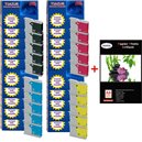 Lot de 20 Cartouches compatibles Brother DCP750CW / DCP750DN / DCP770CW+ Pack de 20 papiers photos A6 Brillant 230gr