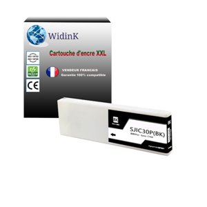 Cartouche compatible Epson ColorWorks C7500G, C7500GE, SJIC30P - Noire - 295.2 ml
