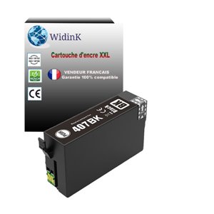 Cartouche compatible Epson WF-4745, WF-4745DTWF, 407 - Noire - 2 600 pages