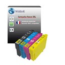 T3AZUR - Lot de 4 Cartouche compatible Epson T02V6 (502XL)