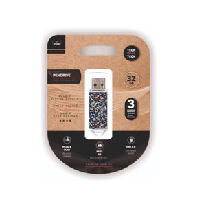 TechOneTech Clé USB Kaotic Dark Mémoire USB 2.0 32 Go 