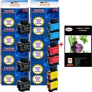 Lot de 10 cartouches compatibles pour Brother LC900 / LC 900 