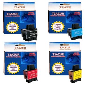 Lot de 4 cartouches compatibles pour Brother FAX-1835C / 1840C / 1940CN / 2440C