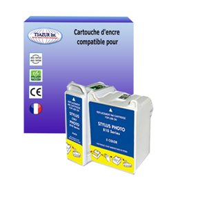 T3AZUR - Lot de 2 cartouches compatibles pour Epson T026 - T027