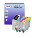 T3AZUR - Lot de 4 Cartouche compatible pour Epson T1001-T1004 