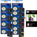 Lot de 10 cartouches compatibles pour Brother  LC985 / LC 985 + Pack de 20 papiers photos A6 Brillant 230gr