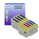 T3AZUR - Lot de 10 cartouches compatibles Epson T0711/ T0712 / T0713 / T0714