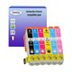 T3AZUR - Lot de 6 cartouches compatibles pour Epson T2431 /T2432 / T2433 / T2434 / T2435 / T2436 