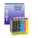 T3AZUR - Lot de 5 Cartouche compatible pour Epson T3351 / T3361 / T3362 / T3363 / T3364 / T33XL 