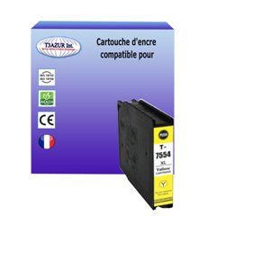T3AZUR - Cartouche compatible pour Epson T7554XL - Jaune