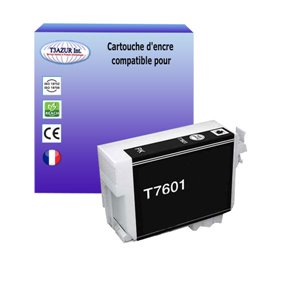 T3AZUR - Cartouche compatible Epson T7601 XL - Noire