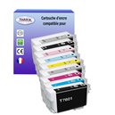 T3AZUR - Lot de 9 Cartouche compatible Epson T7601 - T7609 XL 