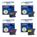 Lot de 4 cartouches compatibles pour Brother LC123 XL