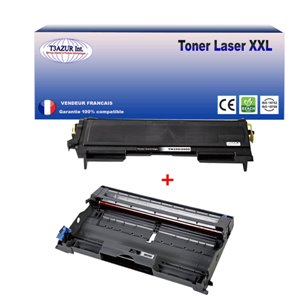 T3AZUR -  Toner +Tambour génériques pour Brother TN2000 + DR 2000