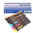 T3AZUR - Lot de 5 Toners compatibles Brother TN-241/ TN-245 
