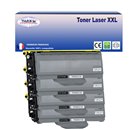 T3AZUR -  Lot de 4 Toner Laser compatible Brother TN2120  