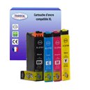 T3AZUR - Lot de 4 Cartouches compatibles pour Epson T2711 /12/13/14 XL