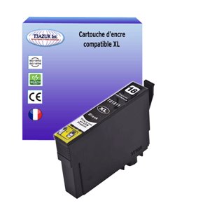 T3AZUR - Cartouche Epson compatible T1811 XL - Noire  (avec puce)