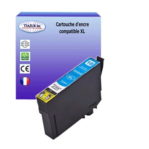 T3AZUR - Cartouche Epson compatible T1812 XL - Cyan  (avec puce)