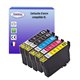 T3AZUR  -Lot de 5 cartouches compatibles pour Epson T1811 / T1812 / T1813 / T1814 XL  (avec puce)