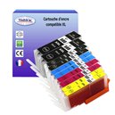 T3AZUR- Lot de 10 Cartouches Compatibles Canon PGI-580/CLI851 XXL 