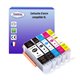 T3AZUR- Lot de 5 Cartouches compatibles pour Canon PGI-550 XL / CLI-551 XL (avec puce)