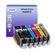 Lot de 6 Cartouches Compatibles pour Canon PGI-550 XL, CLI-551 XL (1Bk/1PBk/1C/1M/1Y/1GY) - T3AZUR