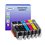 Lot de 6 Cartouches Compatibles pour Canon PGI-550 XL, CLI-551 XL (1Bk/1PBk/1C/1M/1Y/1GY) - T3AZUR