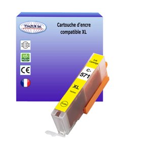 T3AZUR - Cartouche compatible Canon CLI-571 Yellow