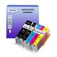  T3AZUR - Lot de 5 Cartouches Compatibles pour Canon PGI570/CLI571 XL (Haute Capacité) 