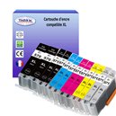  T3AZUR -  Lot de 12 Cartouches compatibles Canon PGI570/CLI571 XXL