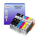  T3AZUR -  Lot de 6 Cartouches compatibles Canon PGI570/CLI571 XXL