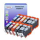 T3AZUR -  Lot de 12 Cartouches compatibles Canon PGI520XL