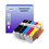 T3AZUR -  Lot de 5 Cartouches compatibles Canon PGI520/CLI-521