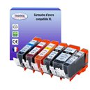 T3AZUR -  Lot de 6 Cartouches compatibles Canon PGI520XL