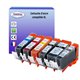 T3AZUR -  Lot de 6 Cartouches compatibles Canon PGI520XL