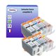  T3AZUR - Lot de 10 Cartouches compatibles Canon PGI-5/CLI8