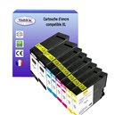 T3AZUR -  Lot de 8 Cartouches compatibles pour CANON  PGI-2500 (avec puce)