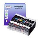T3AZUR - Lot de 8 Cartouches génériques Canon CLI-42 (avec puce)