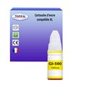 T3AZUR - Bouteille encre compatible Canon GI590 Jaune