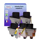 T3AZUR- Lot de 5 cartouches compatibles pour Brother  LC900 
