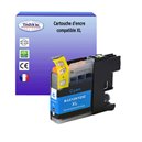 T3AZUR - Cartouche compatible pour Brother LC123 XL Cyan