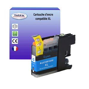 T3AZUR - Cartouche compatible pour Brother LC123 XL Cyan