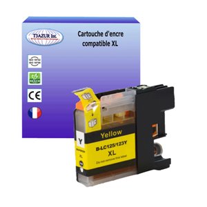 T3AZUR - Cartouche compatible pour Brother LC123 XL Jaune