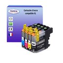 T3AZUR - Lot de 4 cartouches compatibles Brother LC123 XL