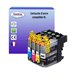 T3AZUR - Lot de 4 cartouches compatibles Brother LC123 XL