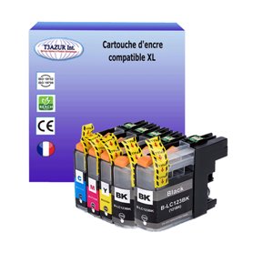 T3AZUR - Lot de 5 cartouches compatibles Brother LC123 XL